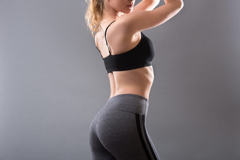 Woman wearing workout outfit
