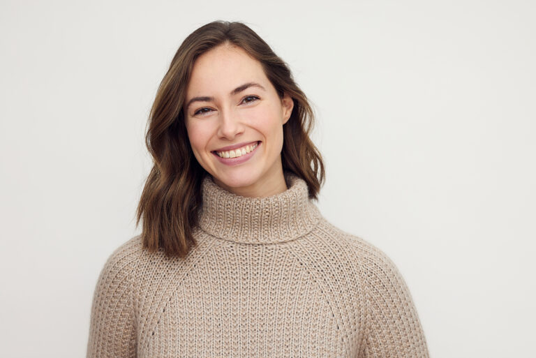 Young woman wearing turtleneck